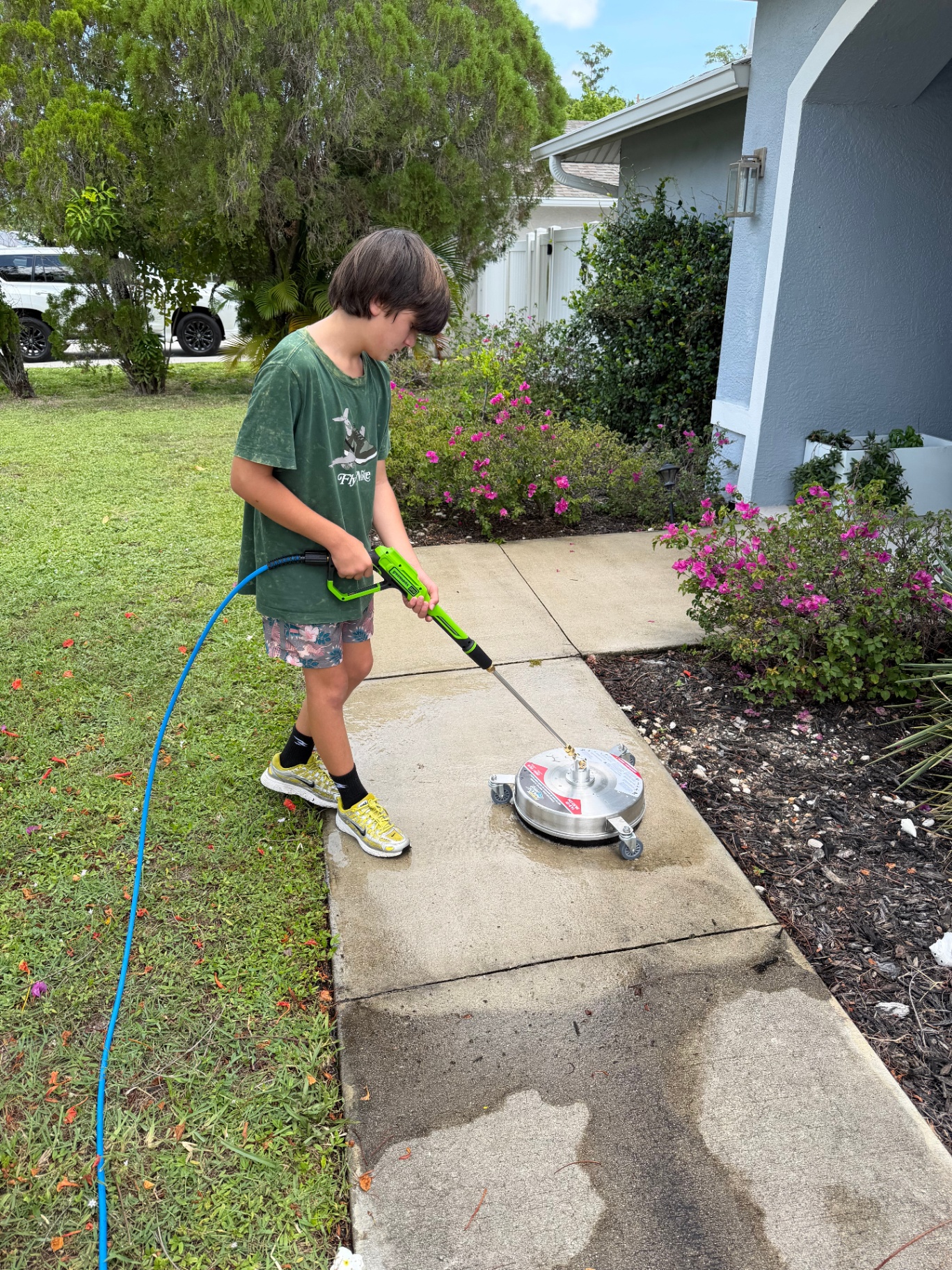Raleigh, the founder of Water Boy pressure washing